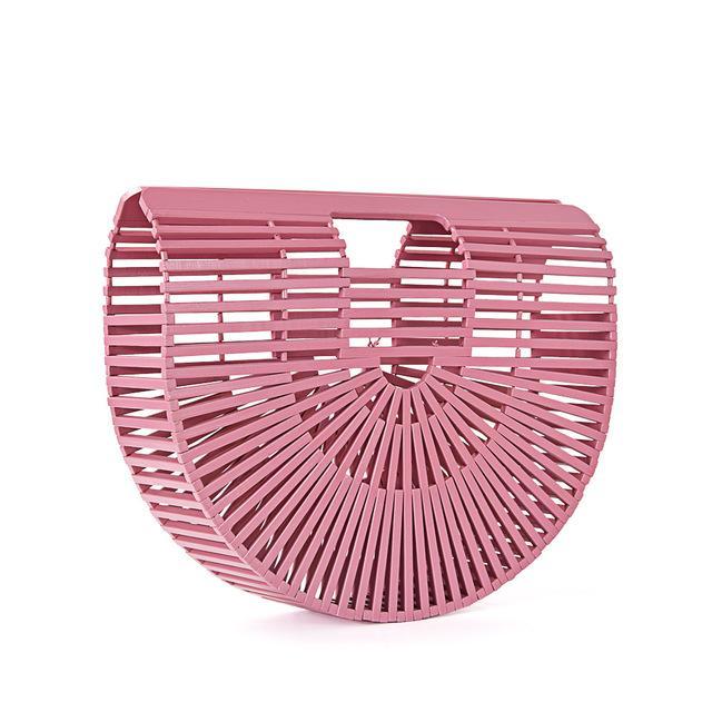 Natural Bamboo Woven Women's Handbag