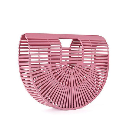 Natural Bamboo Woven Women's Handbag