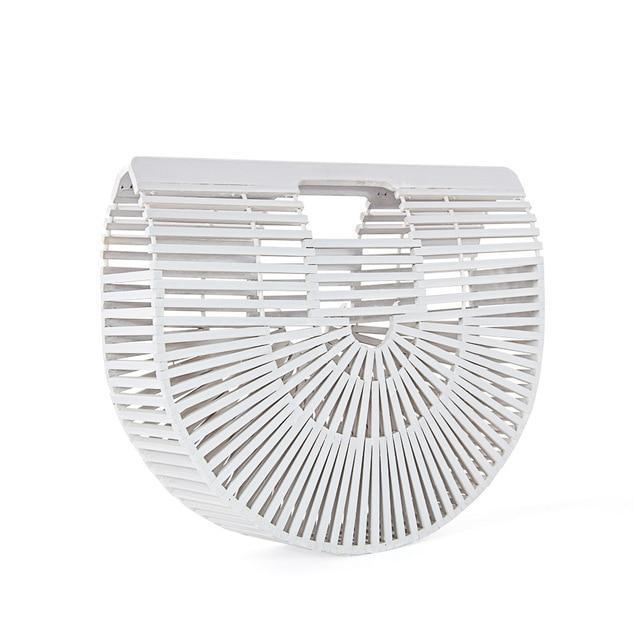 Natural Bamboo Woven Women's Handbag