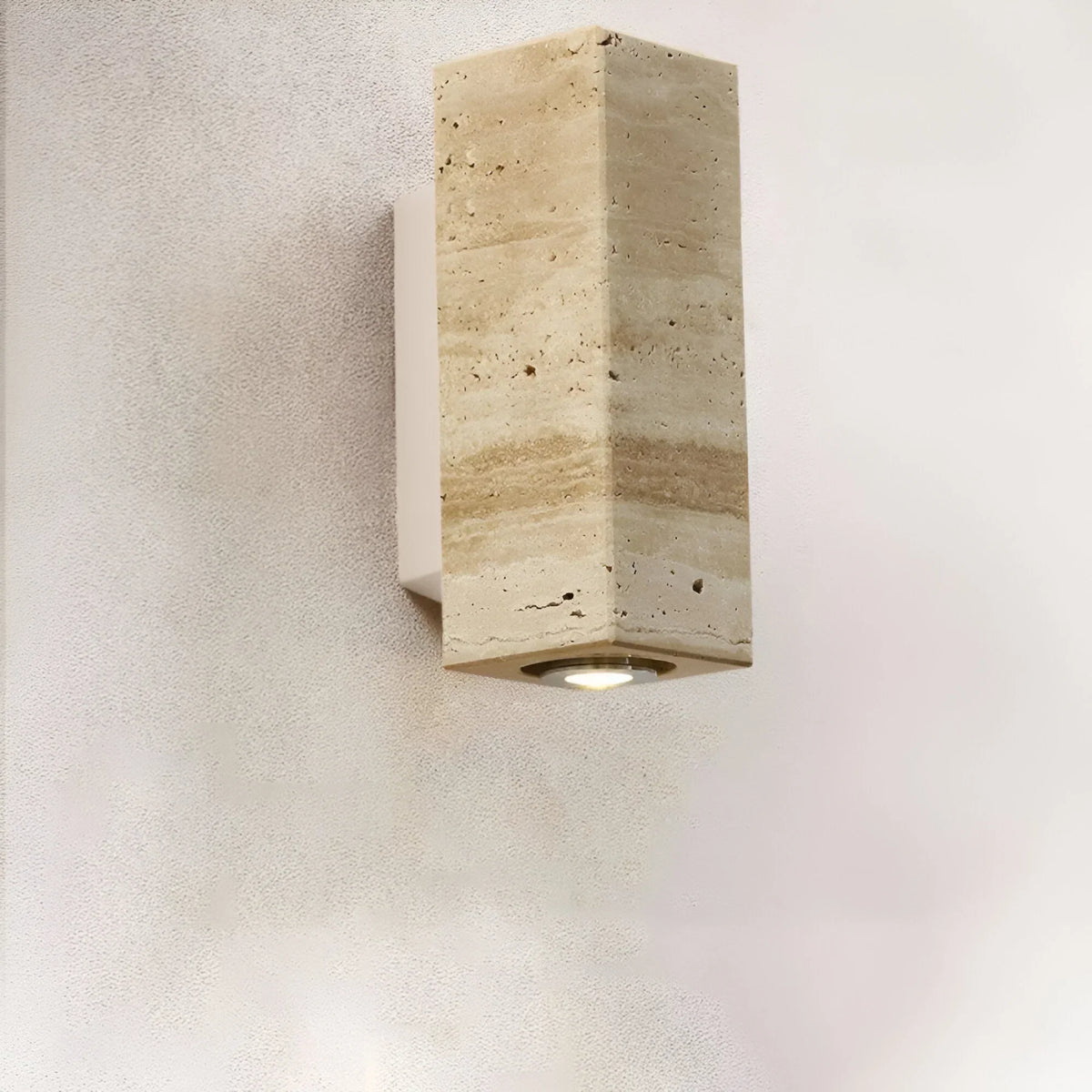 Natural Travertine LED Wall Light Modern Stone Sconce
