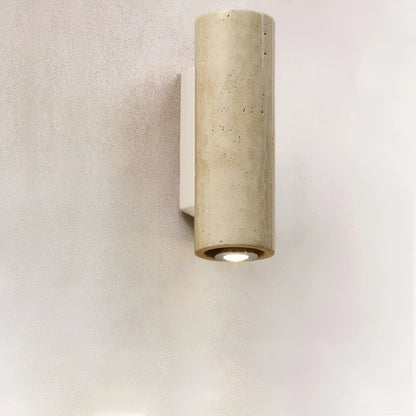 Natural Travertine LED Wall Light Modern Stone Sconce
