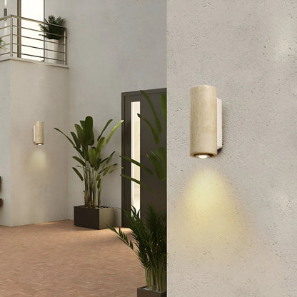 Natural Travertine LED Wall Light Modern Stone Sconce