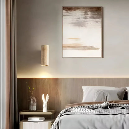 Natural Travertine LED Wall Light Modern Stone Sconce