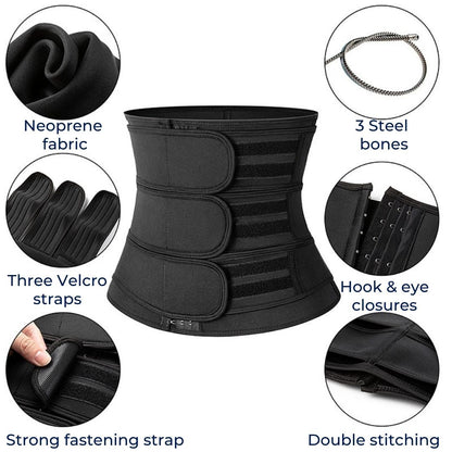 Neoprene Waist Trainer Belt Triple Compression Body Shaper