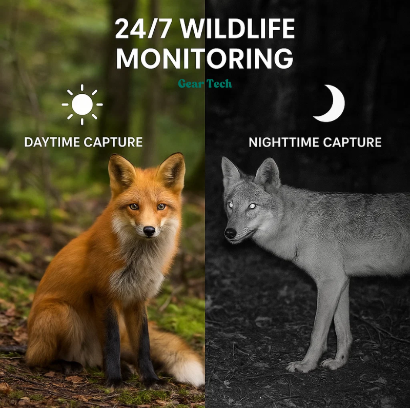 Night Vision Trail Camera with Motion Detection and 1080P Recording