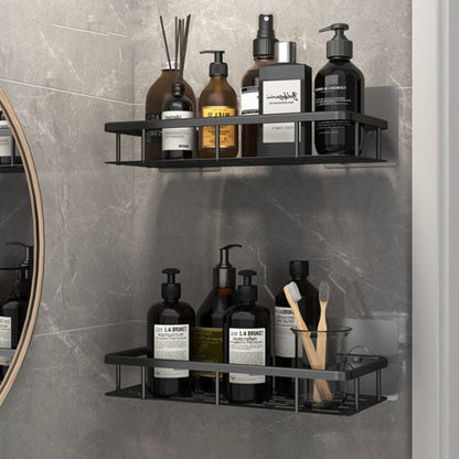 No Drill Metal Bathroom Shelf with Strong Suction Mount
