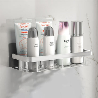 No Drill Metal Bathroom Shelf with Strong Suction Mount