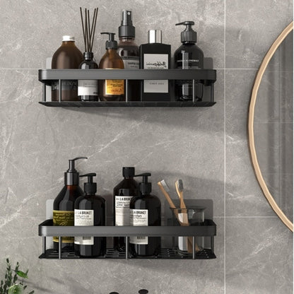 No Drill Metal Bathroom Shelf with Strong Suction Mount