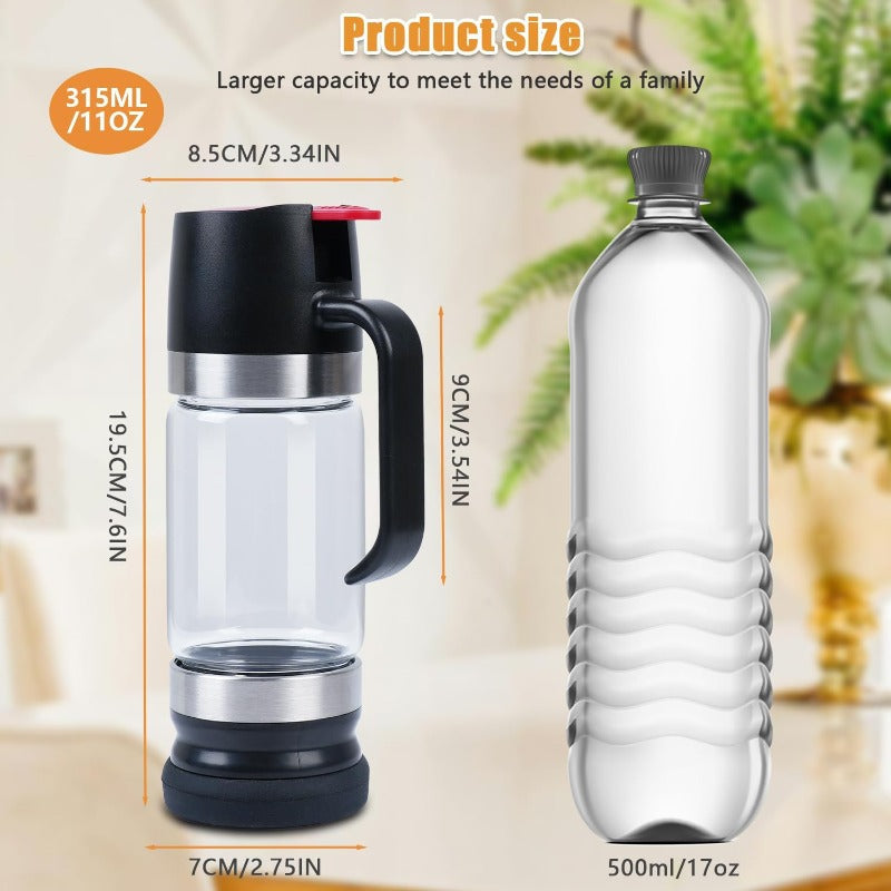 No Drip Glass Honey Dispenser with Self Sealing Spout