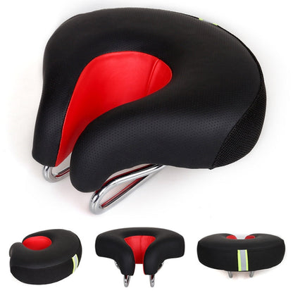 Nose-Less Mountain Bike Saddle With Thick Soft Padding