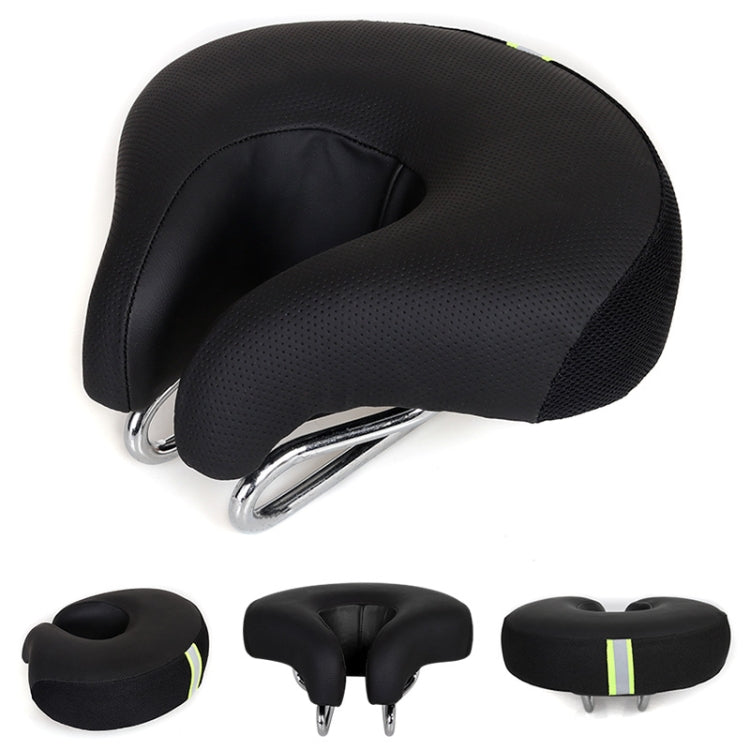 Noseless Bicycle Saddle Wide Comfort Bike Seat with Soft Padding