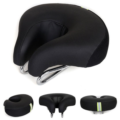Noseless Bicycle Saddle Wide Comfort Bike Seat with Soft Padding