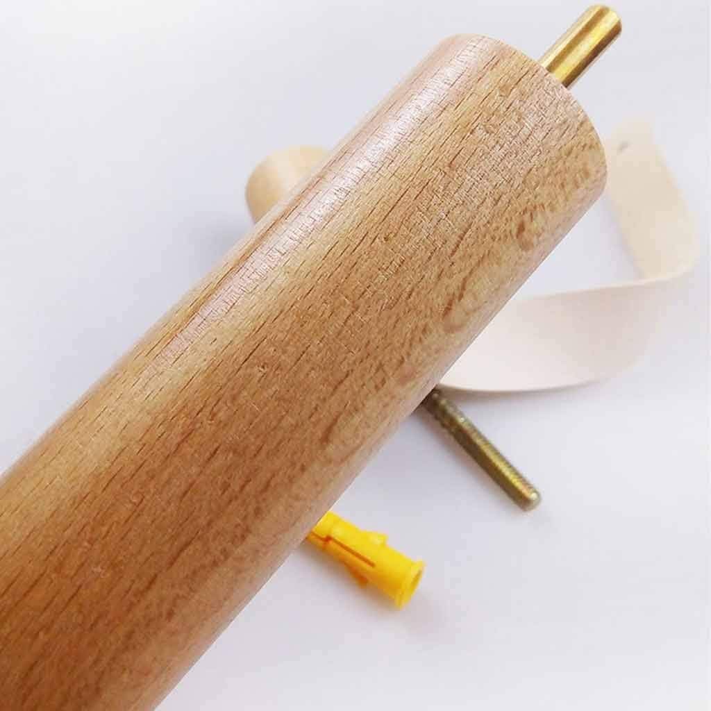 Oak Wood Toilet Paper Holder with Faux Leather Strap