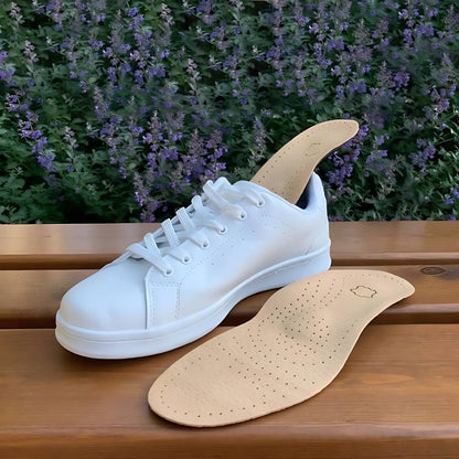 Orthopedic Leather Shoe Insoles with Arch Support