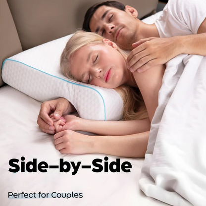 Orthopedic Memory Foam Couple Pillow with Arm Tunnel Design
