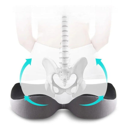 Orthopedic Memory Foam Seat Cushion with Non Slip Base