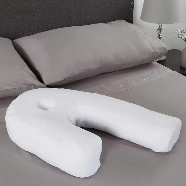 Orthopedic Side Sleeper Pillow with Pressure Relief Ear Hole
