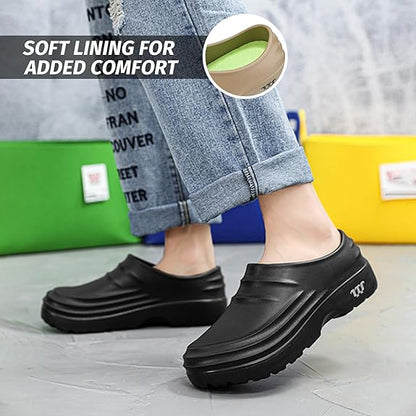 Orthopedic Support Clogs with Cushioned Footbed and Non Slip Sole