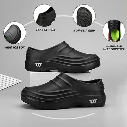 Orthopedic Support Clogs with Cushioned Footbed and Non Slip Sole