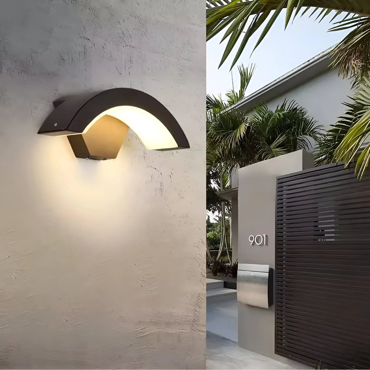 Outdoor Motion Sensor Wall Light with Weatherproof Security Lighting