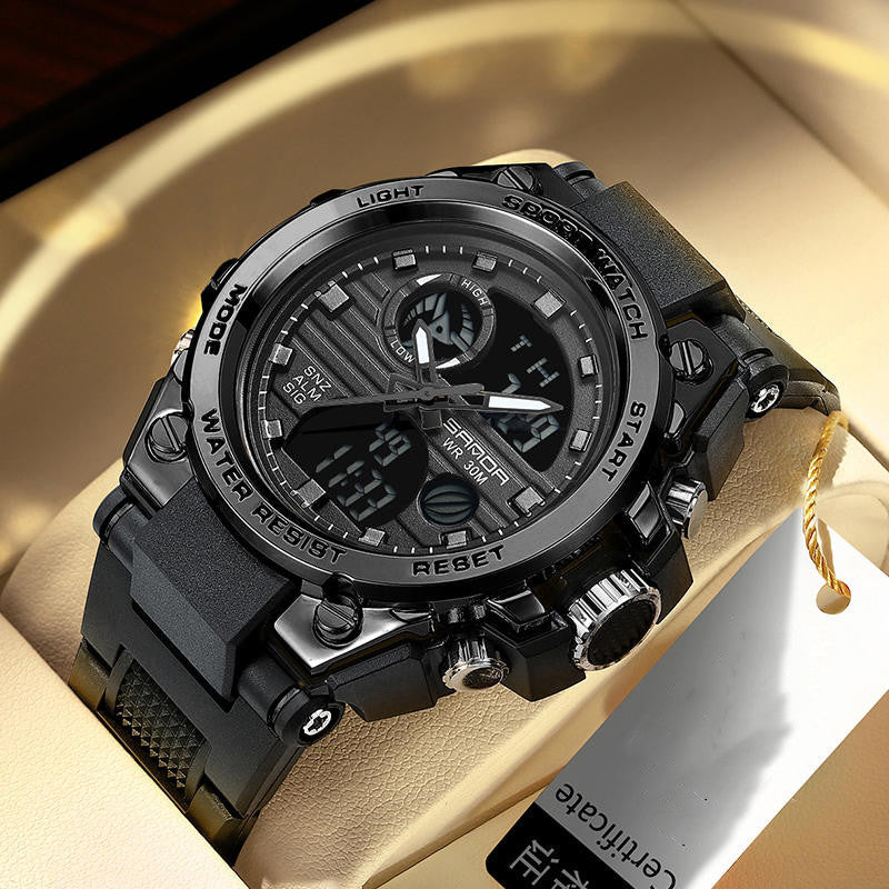 Outdoor Waterproof Luminous Sports Watch with LED Display