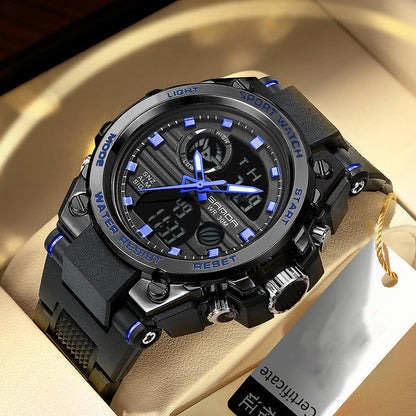 Outdoor Waterproof Luminous Sports Watch with LED Display