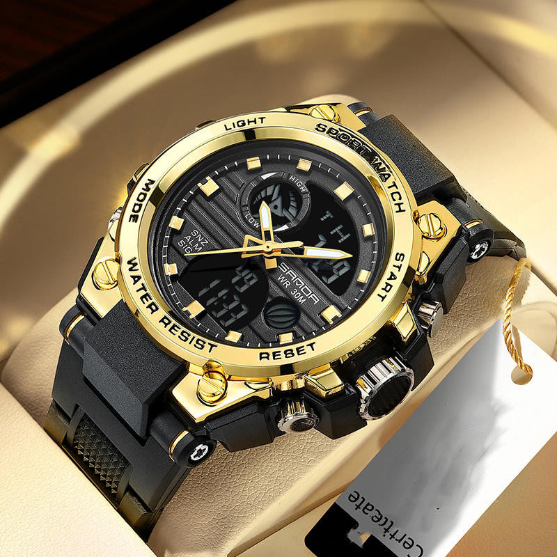 Outdoor Waterproof Luminous Sports Watch with LED Display