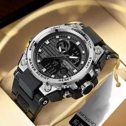 Outdoor Waterproof Luminous Sports Watch with LED Display