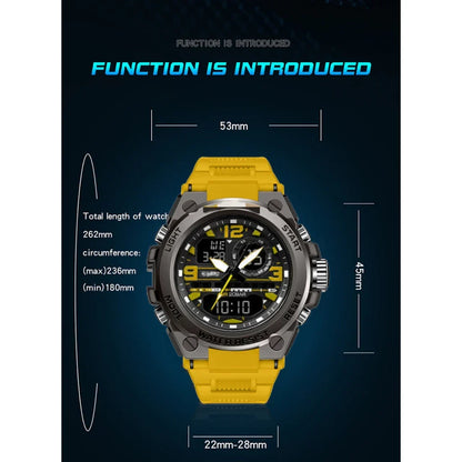 Outdoor Waterproof Luminous Sports Watch with LED Display