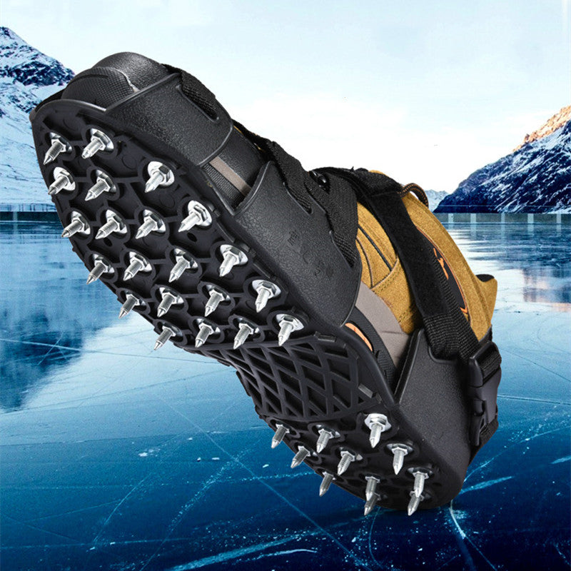 Overshoe Rubber Anti Slip Snow Ice Crampons with Steel Spikes