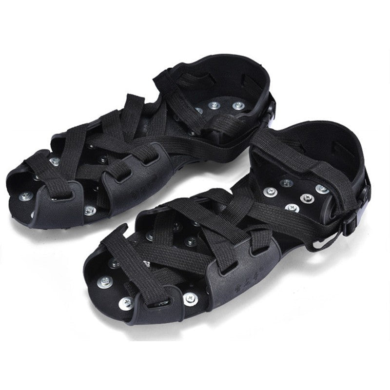 Overshoe Rubber Anti Slip Snow Ice Crampons with Steel Spikes