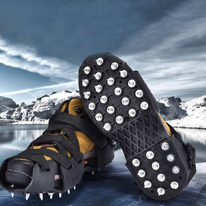 Overshoe Rubber Anti Slip Snow Ice Crampons with Steel Spikes
