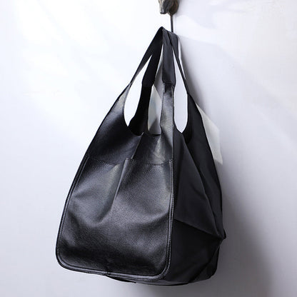 Oversized PU Leather Weekender Travel Tote Bag