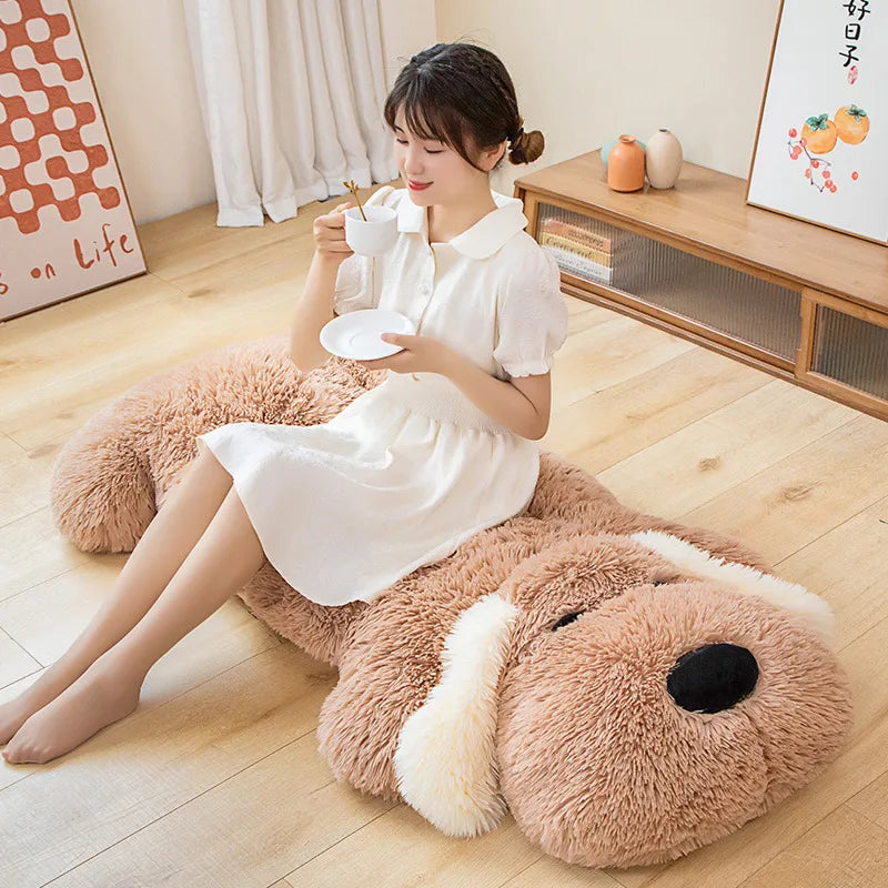 Oversized Plush Dog Pillow Soft Stuffed Lounge Cushion