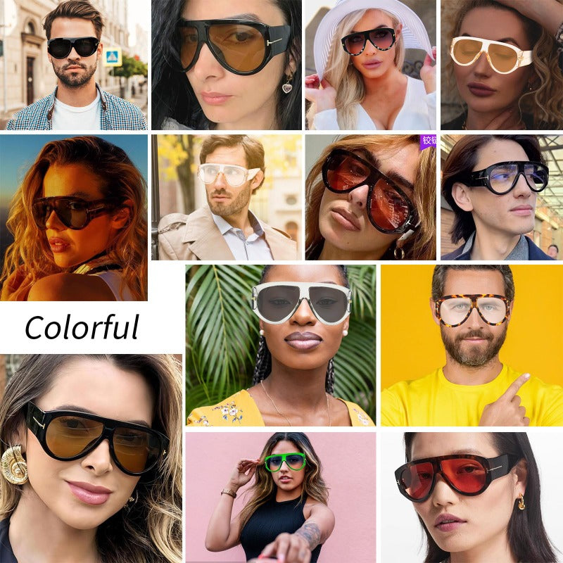 Oversized UV400 Aviator Sunglasses for Women
