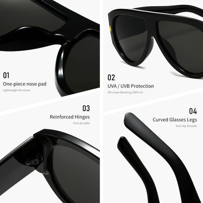 Oversized UV400 Aviator Sunglasses for Women