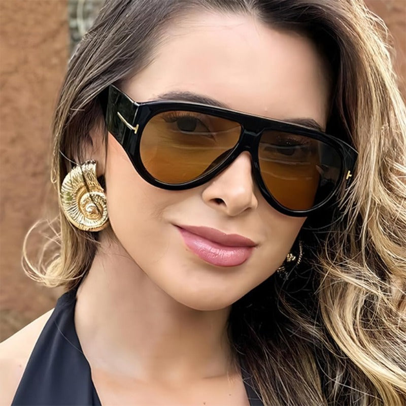 Oversized UV400 Aviator Sunglasses for Women
