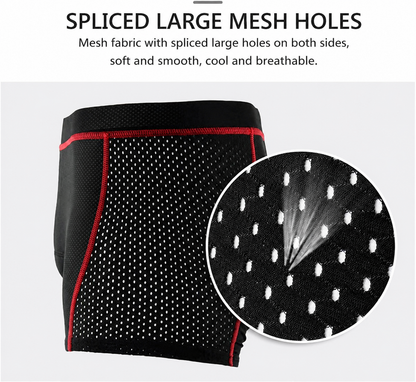 Padded Motorcycle Riding Shorts With 5D Gel Cushion
