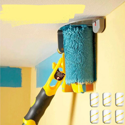 Paint Edging Roller with Shield Brush and 3 Replacement Rollers