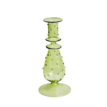 Pastel Glass Candle Holder for Elegant Table Decor