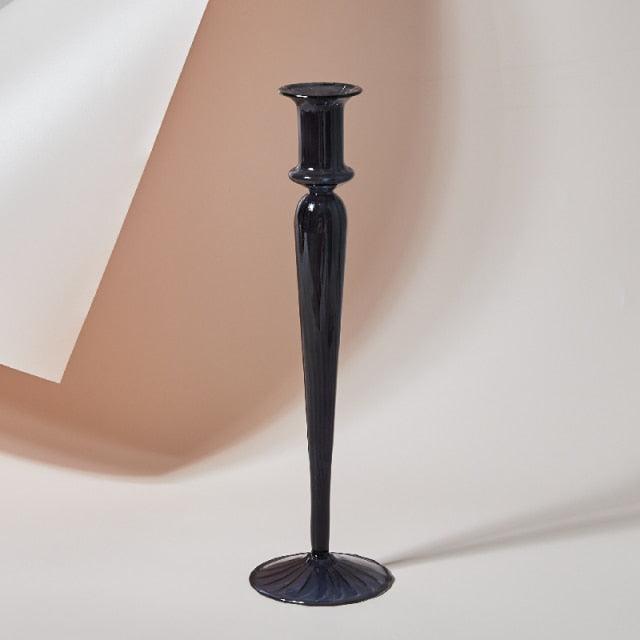 Pastel Glass Candle Holder for Elegant Table Decor