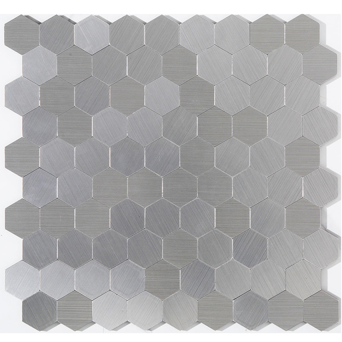 Peel and Stick Metal Hexagon Mosaic Wall Tiles 30 cm