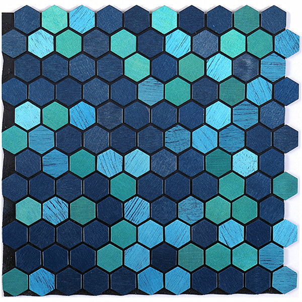 Peel and Stick Metal Hexagon Mosaic Wall Tiles 30 cm