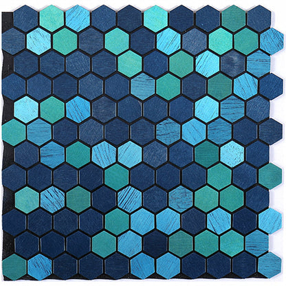 Peel and Stick Metal Hexagon Mosaic Wall Tiles 30 cm