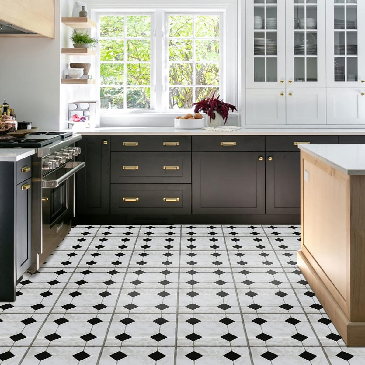 Peel and Stick PVC Vinyl Floor Tiles Waterproof Square Flooring