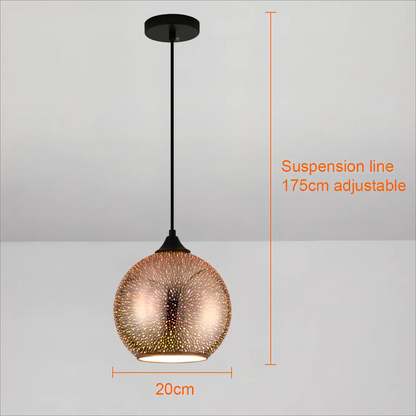 Perforated Glass Pendant Ceiling Light
