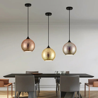 Perforated Glass Pendant Ceiling Light