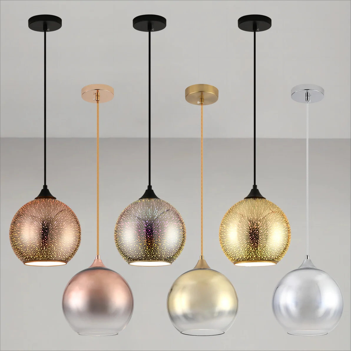 Perforated Glass Pendant Ceiling Light