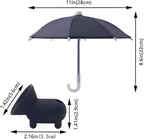 Phone Umbrella Sunshade with Suction Cup Holder