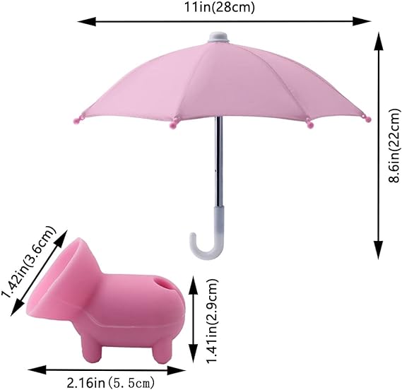 Phone Umbrella Sunshade with Suction Cup Holder